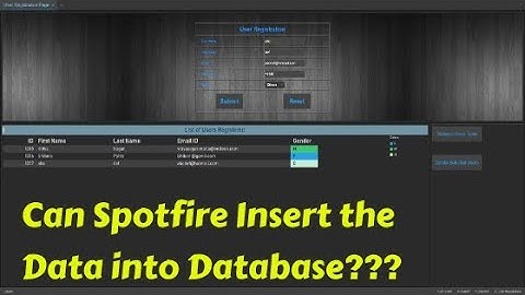 Spotfire Write Back into Database Part 2