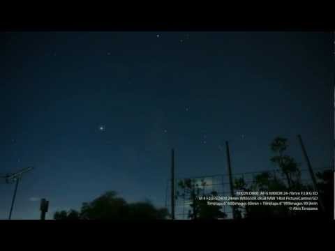 Timelapse Night sky of Narashino Aug. 15, 2012