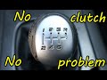 How to drive a manual transmission without using the clutch in case you broke it like i did