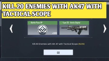 KILL 20 ENEMIES WITH AK47 WITH TACTICAL SCOPE MAXIMUM EFFICIENCY CALL OF DUTY MOBILE COD MOBILE CODM
