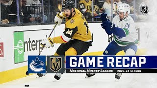 Vancouver Canucks vs Vegas Golden Knights | March 07, 2024 | Game Highlights | NHL Regular Season