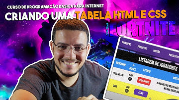 Como estilizar uma tabela no CSS - Tabela com temática do FORTNITE