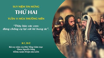 Suy niệm Tin mừng: Thứ Hai tuần 11 mùa Thường niên (Mt 5, 38-42)