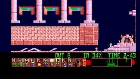 Lemmings (Amiga 500) #5 - Fun Level 16 - 20