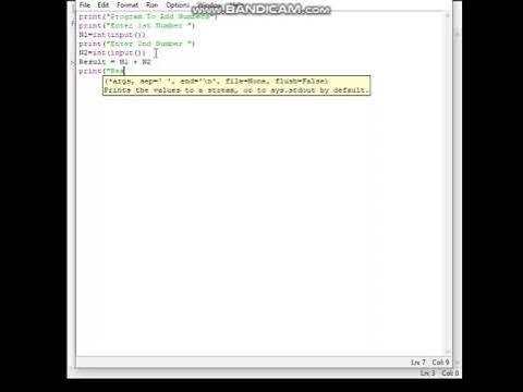Python-Program To Add Numbers - YouTube