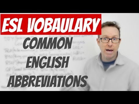 Common English abbreviations #learnenglish #inglese #ingles #english