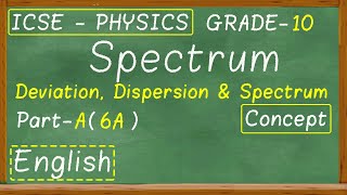 #selinapublications | Spectrum | Deviation, Dispersion & Spectrum | Part - A | Concept
