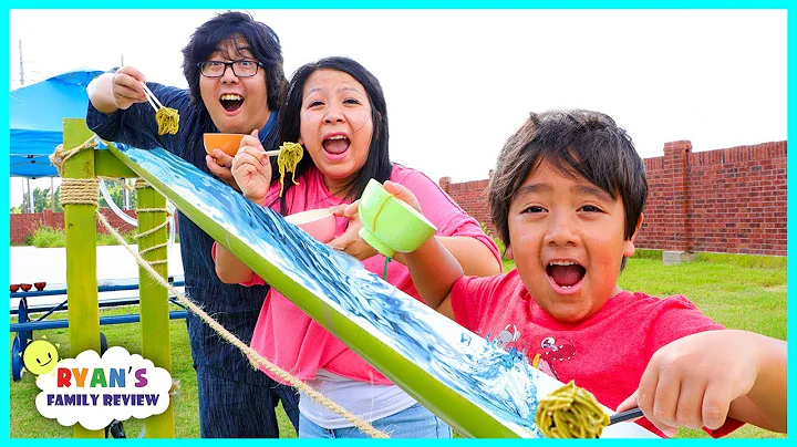 Noodle Challenge with Japanese Bamboo Noodle Slide and Trip to Japan for Family Fun Vacation - DayDayNews