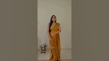 Super Easy Gujarati Style or Sidha Pallu Saree Draping Tutorial 💕#shorts #trending #sareedraping