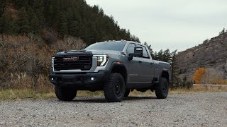 quick look: 2024 gmc sierra 2500hd at4x aev edition in sterling metallic #gmcat4xpedition