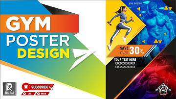 Gym Poster Design Coreldraw Advance Technique-Tips & Tricks-Professional-R Graphics Design Videos