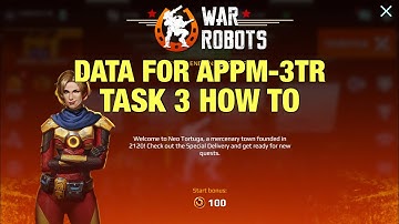 Data for APPM-3TR Task 3 How to + Gameplay Demo, War Robots Mercenary Town Event 2021