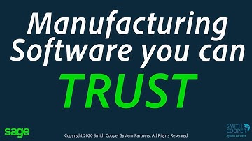 Sage 200 Manufacturing with PKF Smith Cooper Systems