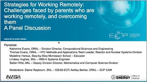 Strategies for Working Remotely Panel Series:  Challenges Faced by Parents