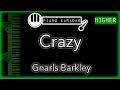 Crazy higher 3  gnarls barkley  piano karaoke instrumental