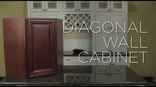 The diagonal corner wall cabinet can be tricky to assemble because of it