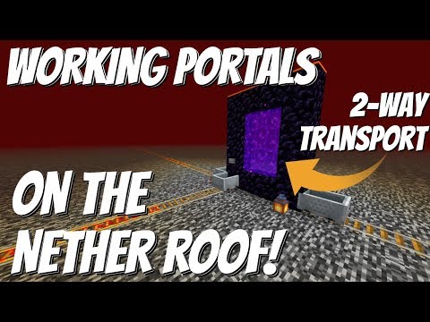 Minecraft Nether Roof Access By Portals: New to Minecraft 1.15: Nether Transport System (Avomance)