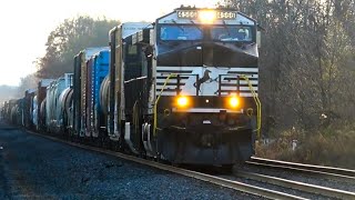 R U Kidding Me? 2 NS Trains Meet! Big CSX Manifest Trains With Old Fallen Flags. DPU Alright + More!