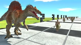 Carnivorous Dinosaur vs Ancient Human - animal revolt battle simulator