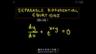 Separable Differential Equation, Example 2