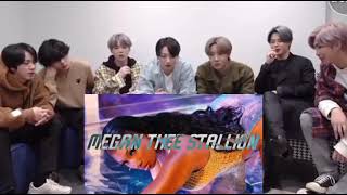 BTS reaction-DJ SNAKE \/OZUNA\/MEGAN THEE STALLION \/LISA of BLACKPINK -SG 💗💗🖤🖤