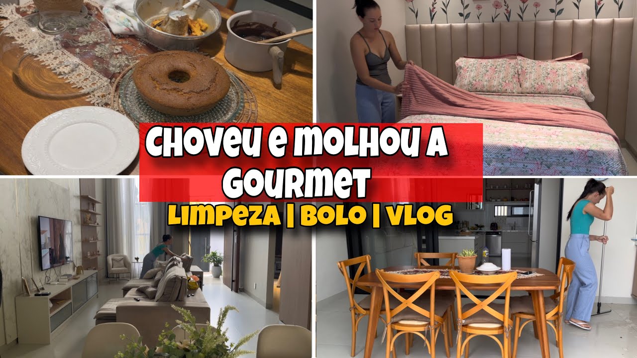 Vlog em casa: chuva na gourmet, quarto da Valentina limpinho e bolo quentinho 🍰✨