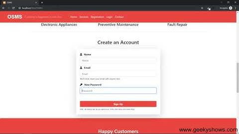 Create Database and Connection for Online Service Management System PHP Project (Hindi)