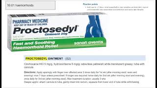 10 Proctosedyl 3d For 7 Days Haemorrhoid Hydrocortisone Cinchocaine Pharmacy Nurse Osce Mate