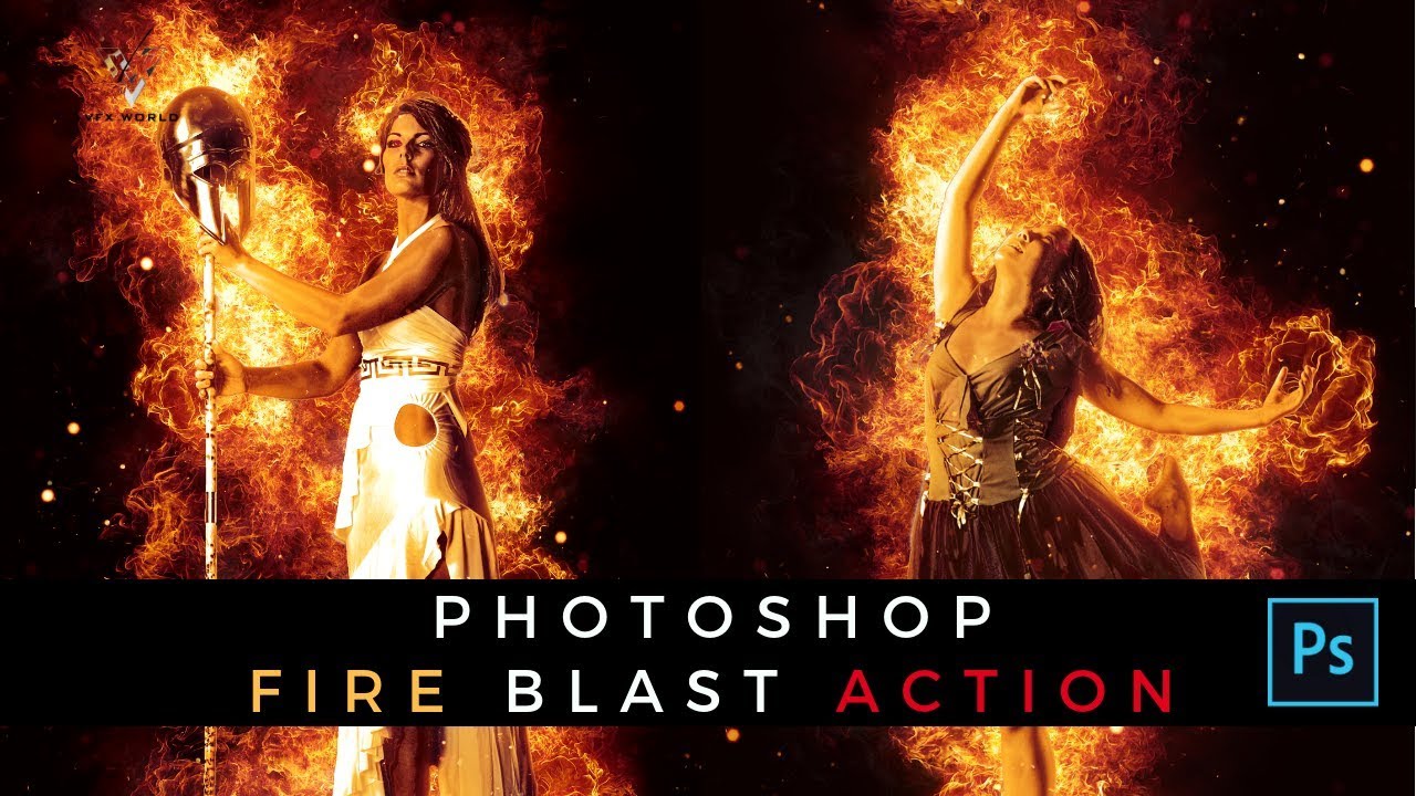 Урок Photoshop | Действие «Огненный взрыв»