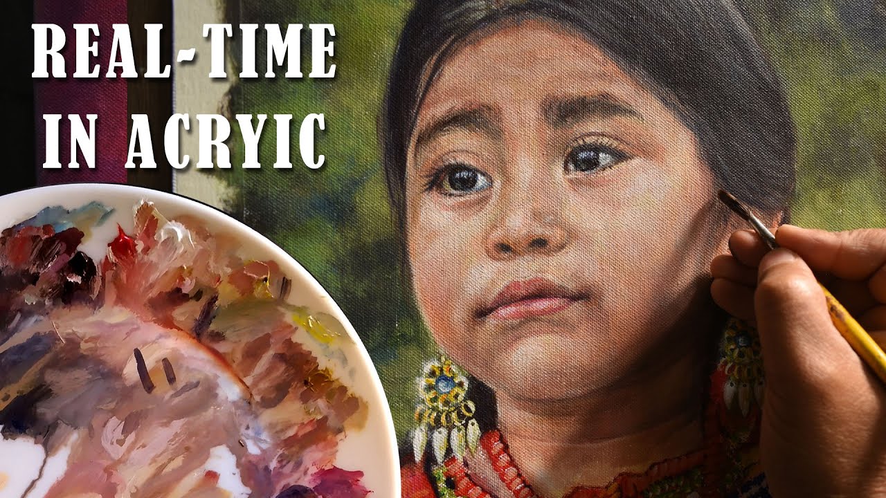 EASY COLOR MIXING WITH LIMITED PALETTE IN ACRYLIC (REALTIME) PORTRAIT