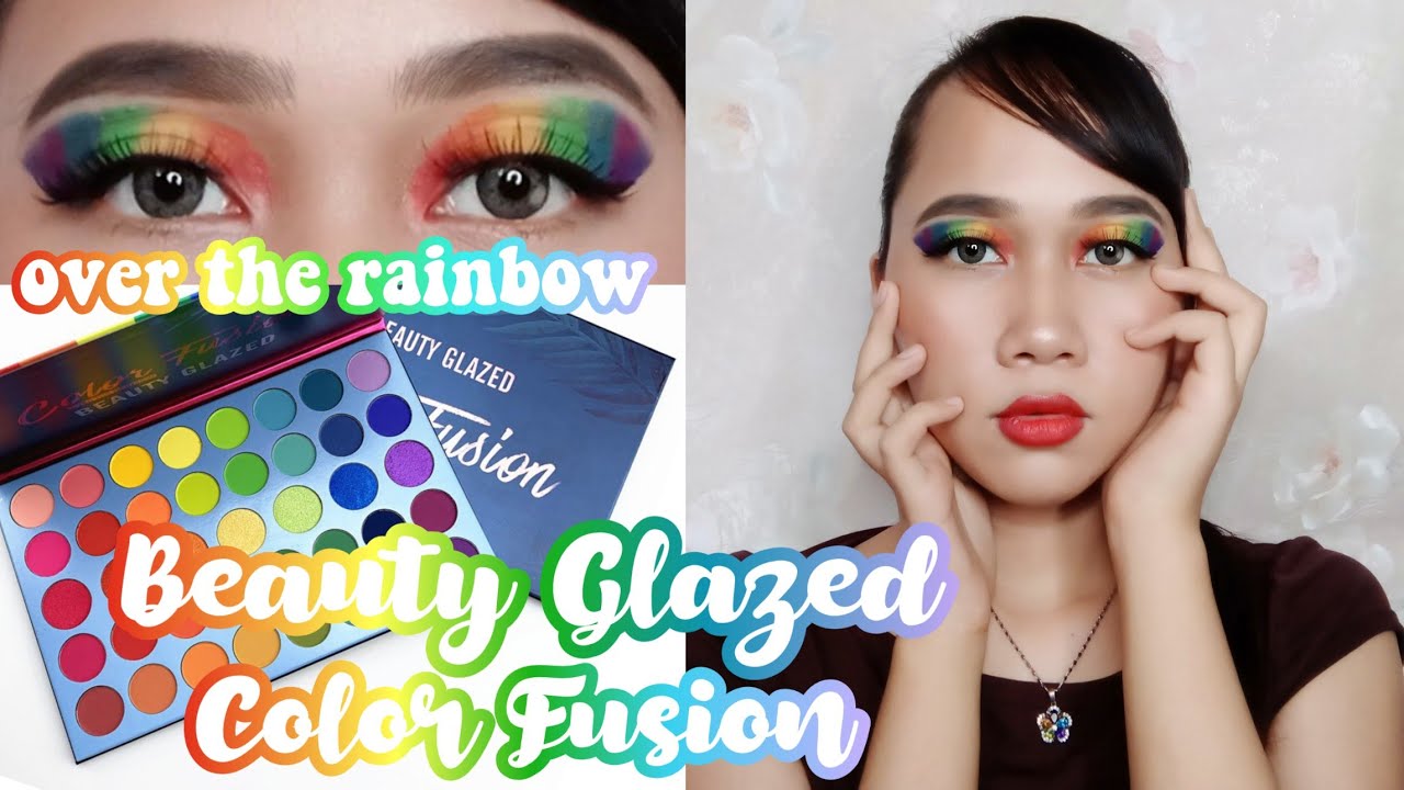 MURANG EYESHADOW PALETTE SA SHOPEE | BEAUTY GLAZED COLOR FUSION OVER THE RAINBOW