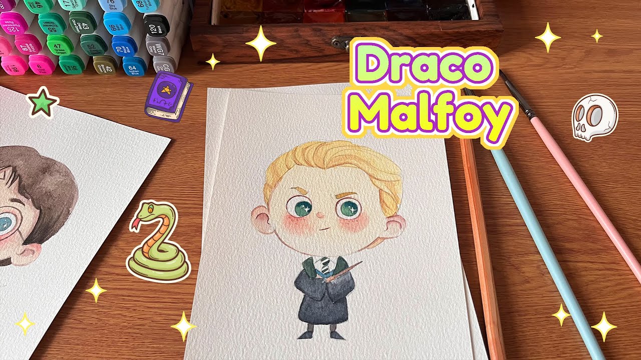 Draco Malfoy in Chibi Art Style | Sam Little art