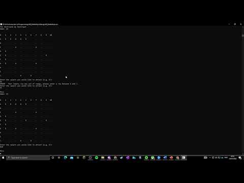 C++ Battleships Gameplay