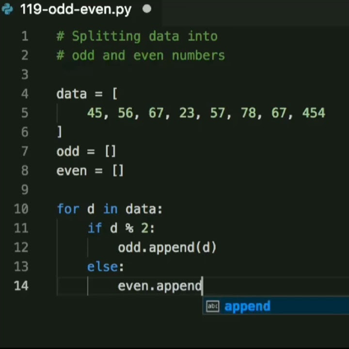 In Python To detect if the number if odd or even, you can use the ...