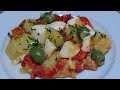 Ensalada de Papas y Pimentos para el Calor