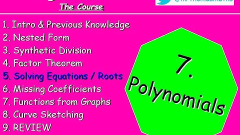 7.5 Polynomials 5. Solving Equations (Finding Roots) - Higher Maths Lessons - @MrThomasMaths SQA