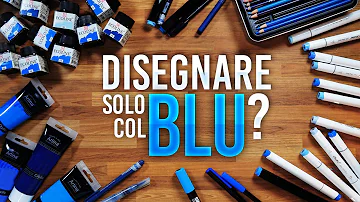 Provo a disegnare con TUTTI I BLU che ho! 🐸