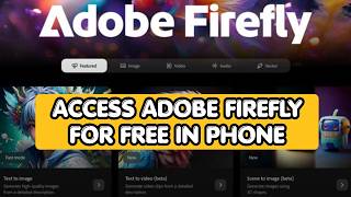 How to Access Adobe Firefly for Free Beginner Guide 2026? screenshot 1