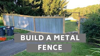 How to Build a Metal Fence  Corrugated Roofing