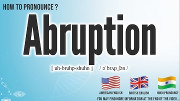 Abruption Pronunciation | How to Pronounce (say) Abruption CORRECTLY | Medical dictionary