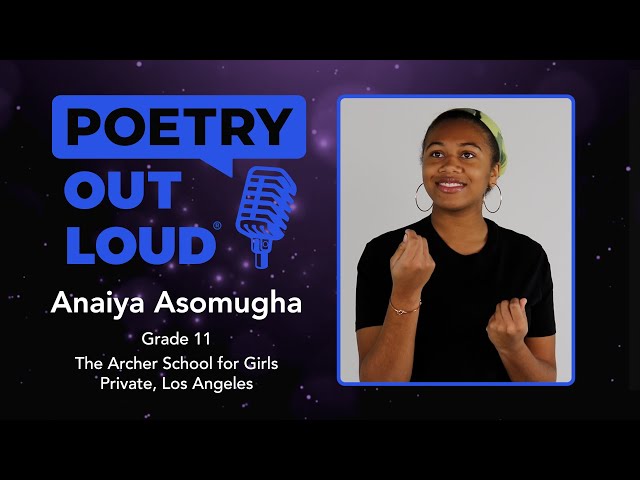 LA County Poetry Out Loud 2023: Juara 1, Anaiya Asomugha class=