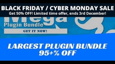 Mega Bundle 50% OFF for 12 hours! Get all my plugins for an incredible price!