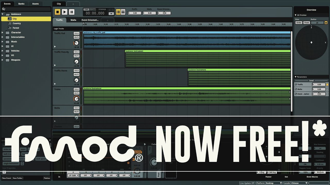fmod  New Update  FMOD Studio Now FREE For Indie Developers!*