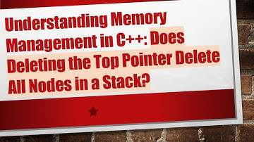 Understanding Memory Management in C+ + : Does Deleting the Top Pointer Delete All Nodes in a Stack?