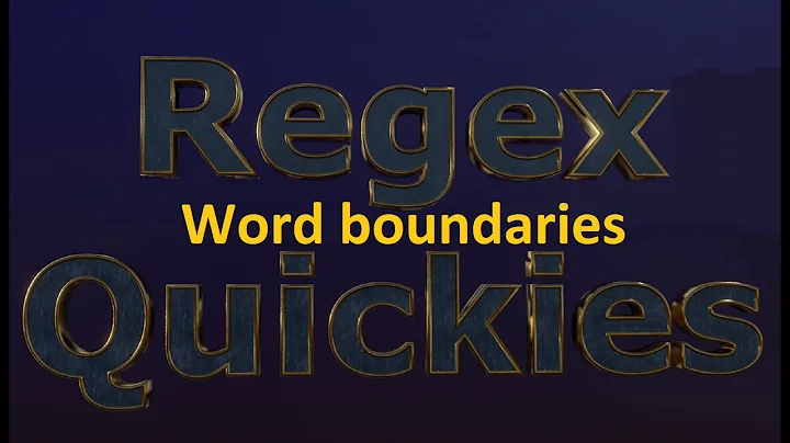 Word boundaries in regex