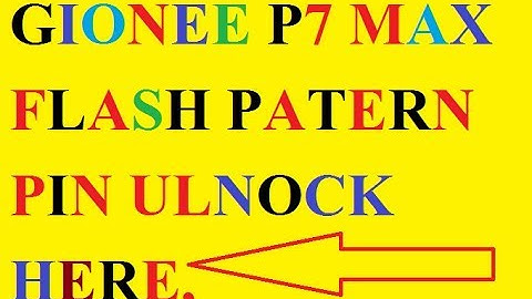 Gionee P7 max flash pin pattarn