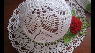 Шапочка летняя на девочку крючком Шапочка летняя на девочку крючком