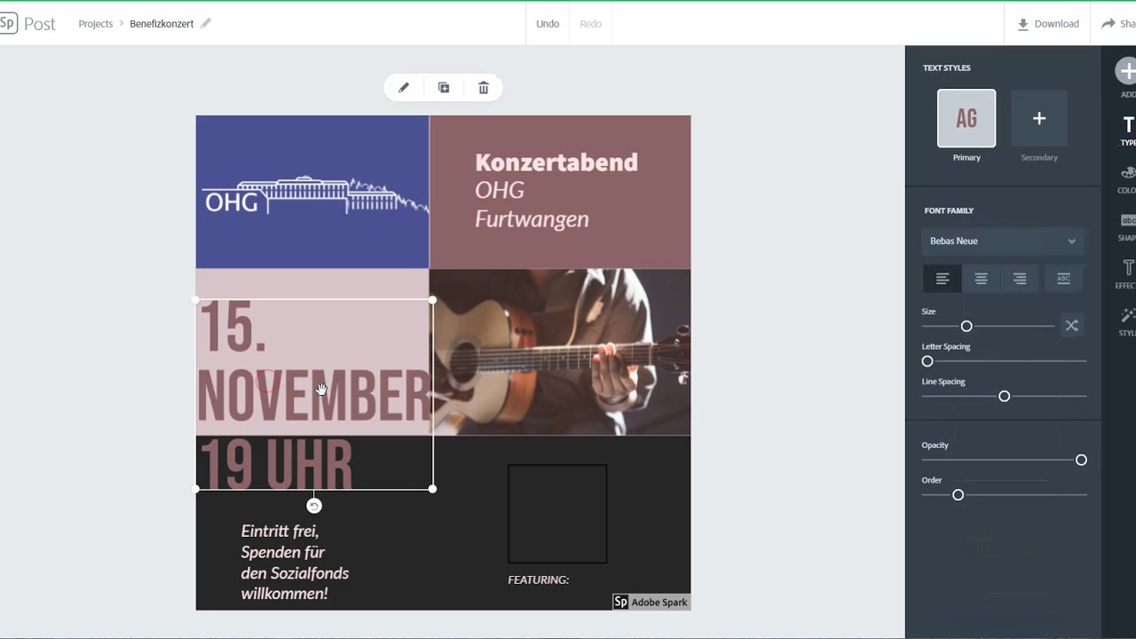 Mit Adobe Spark Flyer Poster Prasentationen Bauen Youtube