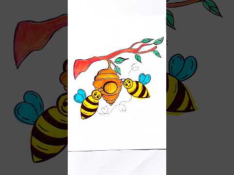 Honey Bee🐝#shorts #art