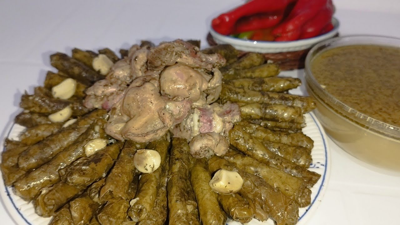 ألذ ورق عنب(يبرق😋)مع القوانص طعم غرام👌